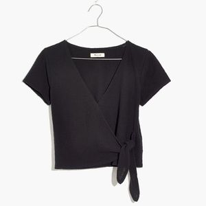 NWT Madewell Texture & Thread Wrap Tie Top